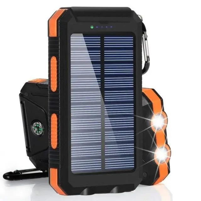 Power Bank Solar 80.000mAh | Batería Externa Portátil con Carga Rápida y Linterna LED