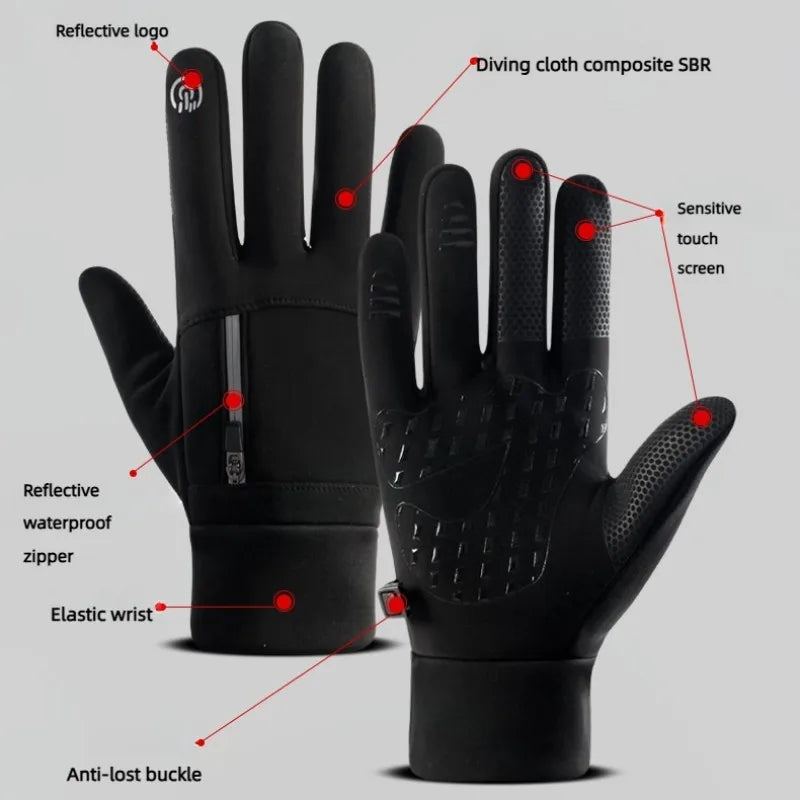 Guantes Impermeables de Invierno | Antideslizantes, Cortaviento y Pantalla Táctil | Uso Deportivo y Diario