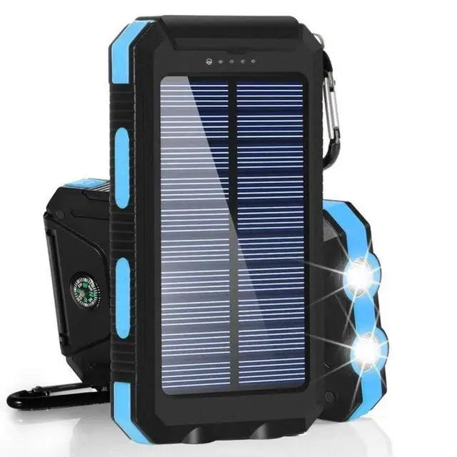Power Bank Solar 80.000mAh | Batería Externa Portátil con Carga Rápida y Linterna LED