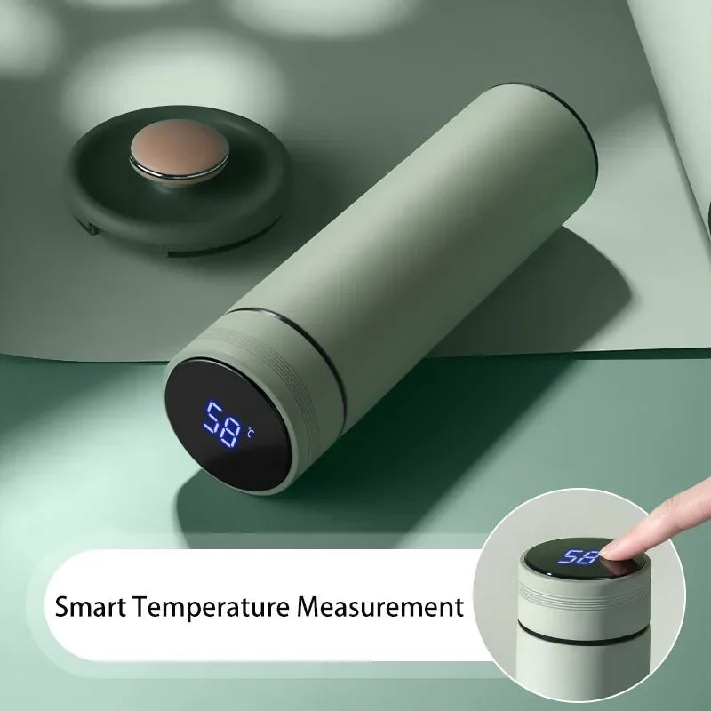 Botella Inteligente 500ml | Acero Inoxidable + Pantalla LED de Temperatura