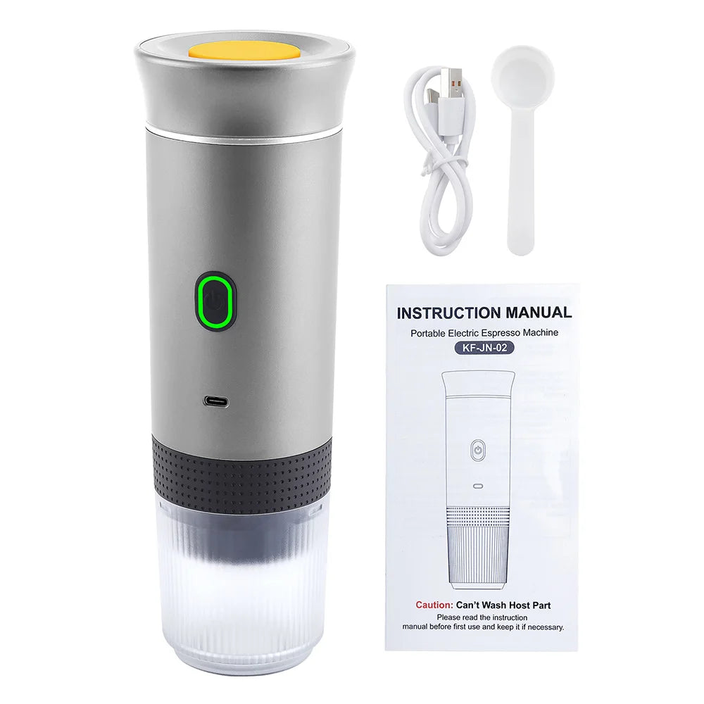 Cafetera Espresso Portátil 3 en 1 | Compatible con Cápsulas y Café Molido | Ideal para Viajes, Oficina y Uso Diario