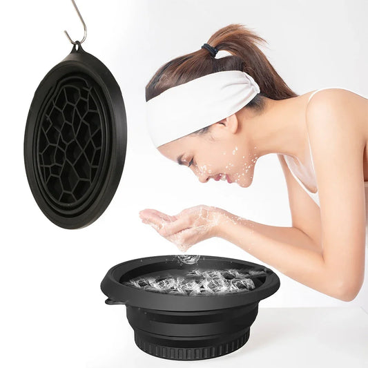 Cuenco de Hielo Facial Plegable-
Terapia Refrescante para el Cuidado de la Piel a Diario