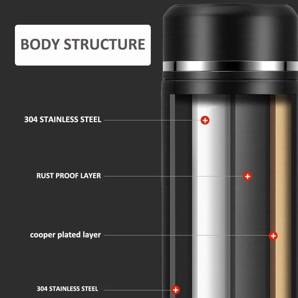 Botella Inteligente 500ml | Acero Inoxidable + Pantalla LED de Temperatura