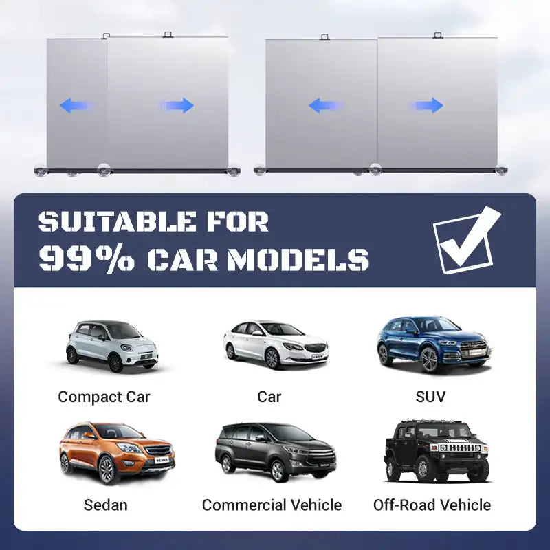 Parasol Retráctil Universal para Coche | Protección Solar Automática | Anti-Calor y UV