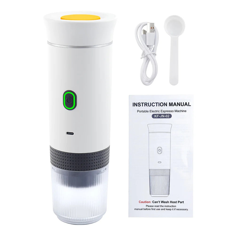 Cafetera Espresso Portátil 3 en 1 | Compatible con Cápsulas y Café Molido | Ideal para Viajes, Oficina y Uso Diario
