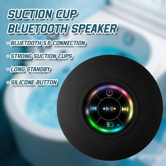Altavoz Bluetooth Impermeable con Ventosa y Luces LED – Ideal para Ducha, Viajes y Exterior