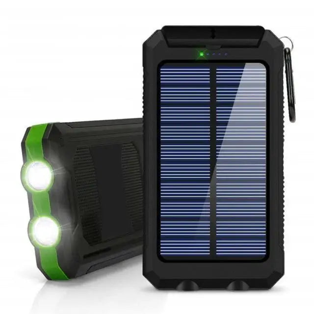 Power Bank Solar 80.000mAh | Batería Externa Portátil con Carga Rápida y Linterna LED