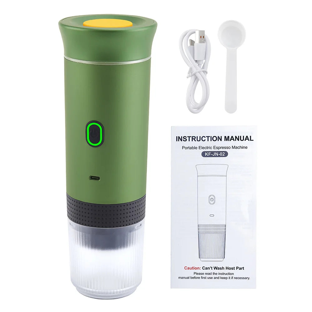 Cafetera Espresso Portátil 3 en 1 | Compatible con Cápsulas y Café Molido | Ideal para Viajes, Oficina y Uso Diario