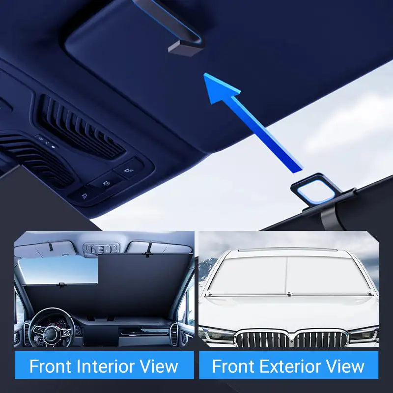Parasol Retráctil Universal para Coche | Protección Solar Automática | Anti-Calor y UV